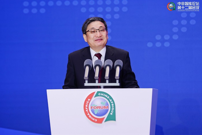 中國政府非洲事務(wù)特別代表劉豫錫在中非智庫論壇第十二屆會(huì)議開幕式上發(fā)表致辭。主辦方供圖