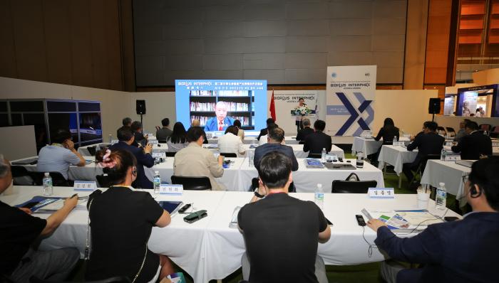 圖為交流會(huì)現(xiàn)場?！∩虅?wù)部投促局駐韓國辦事處供圖