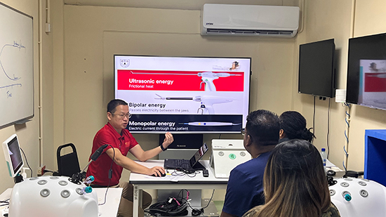 培訓(xùn)現(xiàn)場(chǎng)。第18期援圭亞那醫(yī)療隊(duì)供圖