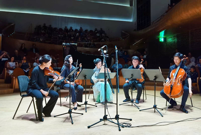 “古老文明的現(xiàn)代回聲——中國當代作曲家室內(nèi)樂作品音樂會”在意大利舉行。中國駐意大利使館供圖