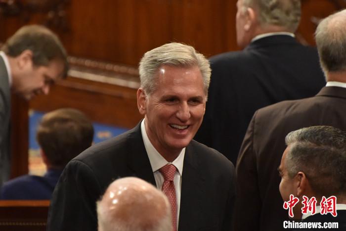 資料圖：麥卡錫2023年1月在眾議院參加議長選舉。<a target='_blank' href='/'><p  align=