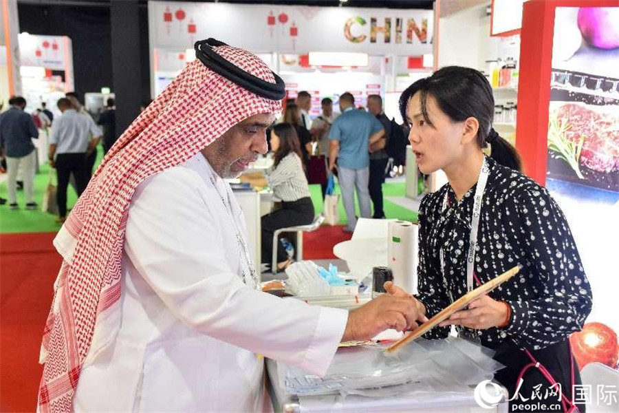 參展商交流。人民網塔里克·易卜拉欣攝