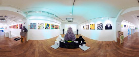 “大衛(wèi)猿”主題展覽現(xiàn)場(chǎng)。（主辦方供圖）