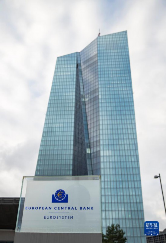 這是12月14日在德國法蘭克福拍攝的歐洲央行大樓。新華社記者 張帆 攝