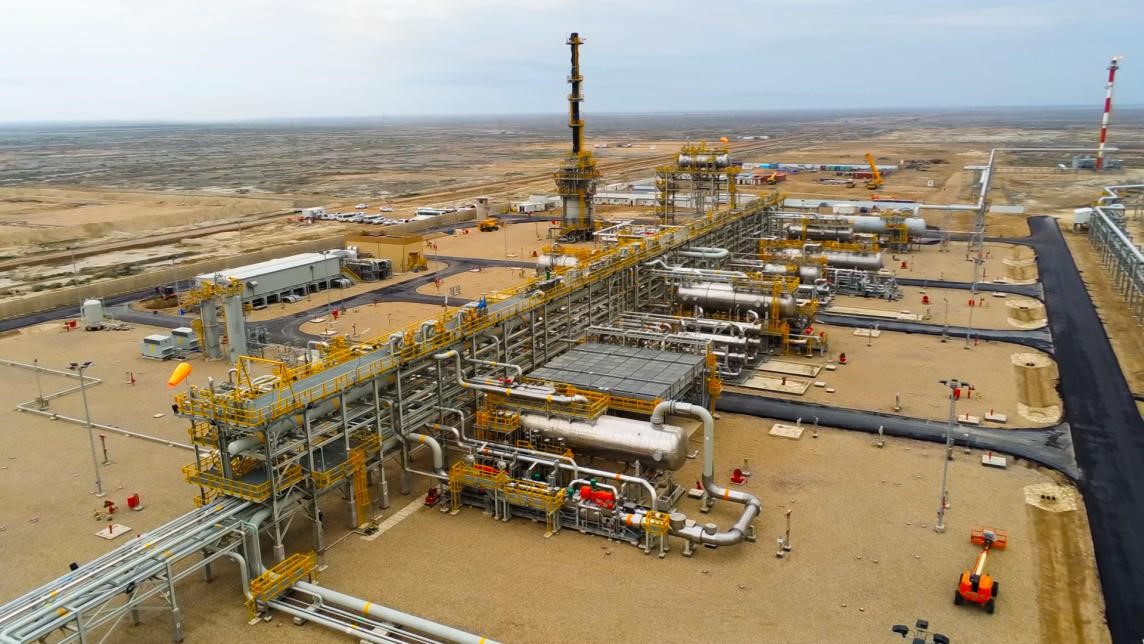 圖為西古爾納-1油田項(xiàng)目一景。中國(guó)石油（伊拉克）西古爾納公司供圖。