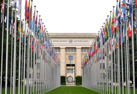 這是2023年5月21日在瑞士日內(nèi)瓦拍攝的聯(lián)合國(guó)萬(wàn)國(guó)宮。新華社記者連漪攝