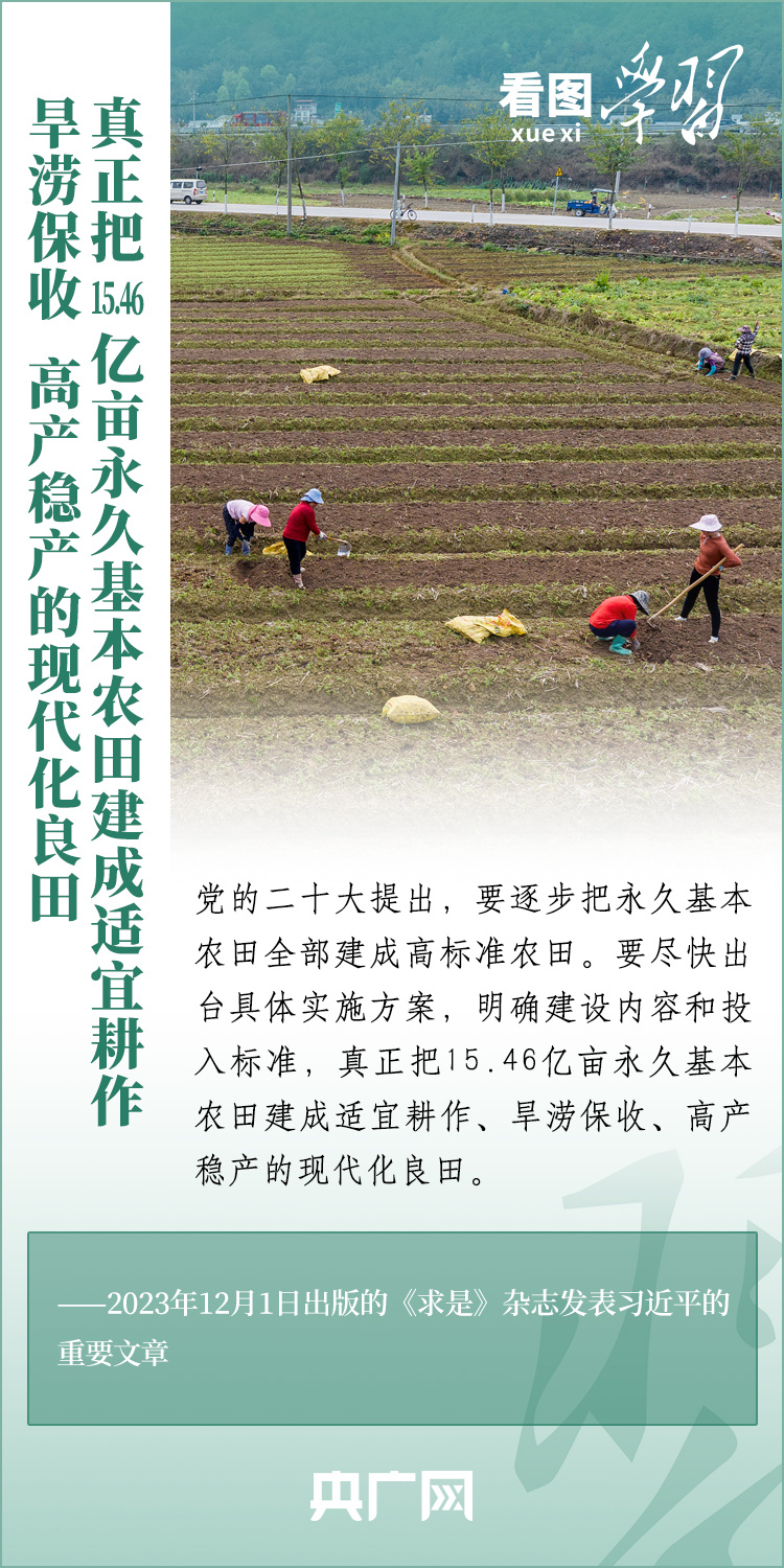 看圖學(xué)習(xí)丨推廣良田、良種、良法、良機(jī) 給農(nóng)業(yè)現(xiàn)代化插上科技的翅膀