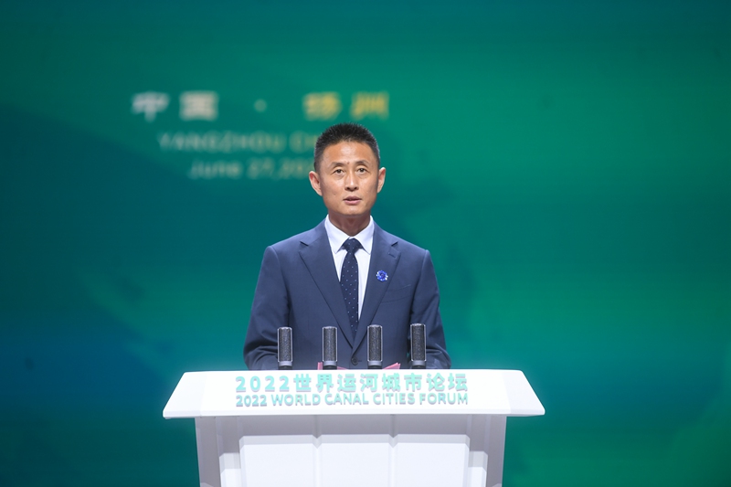 江蘇省文化和旅游廳副廳長李川在大會上致辭。邵丹攝