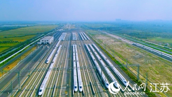 南京動(dòng)車(chē)段南通動(dòng)車(chē)所。人民網(wǎng)記者 王繼亮攝