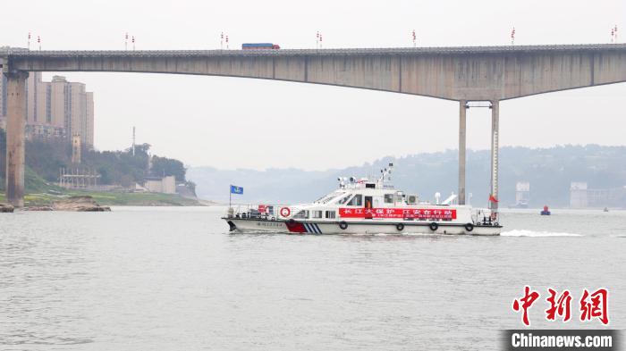 聯合巡江守護活動現場。　江安縣融媒體中心 攝