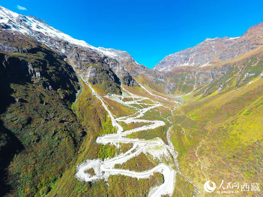 圖為西藏林芝市墨脫縣境內(nèi)，植被隨山體升高而變化。