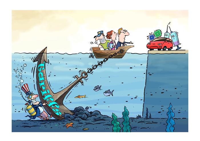 漫畫作者：馬宏亮（人民網(wǎng)版權(quán)圖片，未經(jīng)授權(quán)請勿轉(zhuǎn)載。）