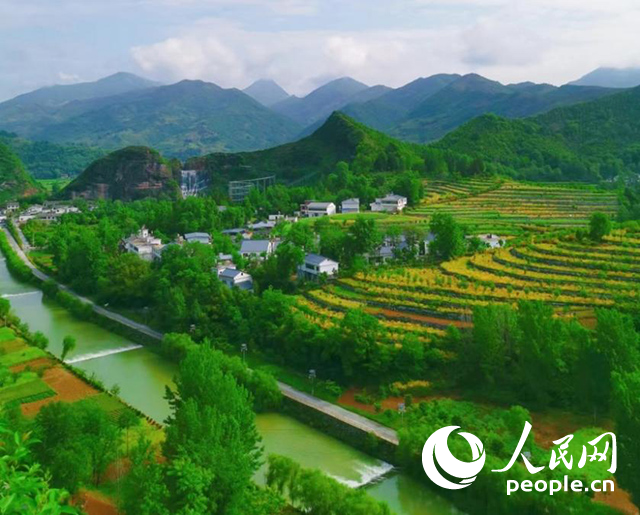 陜西商洛漫川關(guān)鎮(zhèn)民宿群。人民網(wǎng) 王麗攝