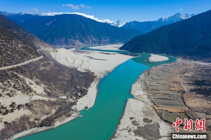 航拍米林丹娘佛掌沙丘景點(diǎn)?！『闻罾?攝