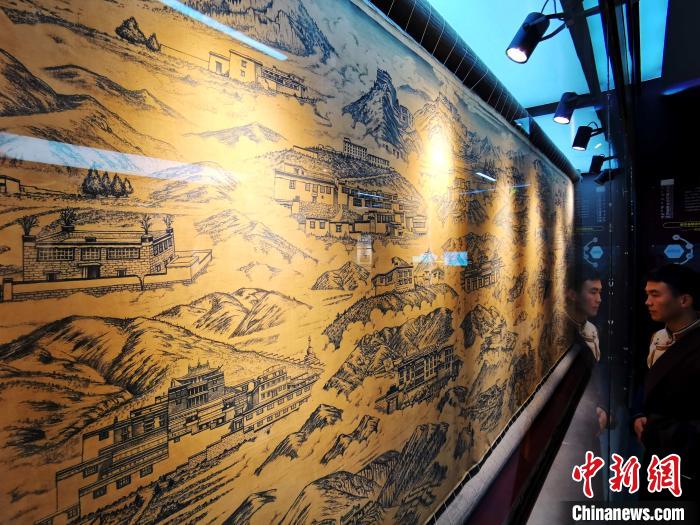 圖為歷代藏醫(yī)藥學(xué)教育機(jī)構(gòu)展示?！?zhí)砀?攝