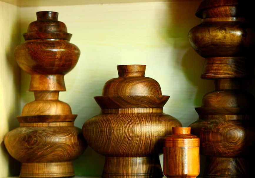 藏地木碗成品。